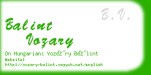 balint vozary business card